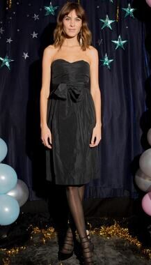 Alexa Chung Dress 6 Black Strapless Homecoming